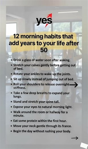 12 MORNING HABITS THAT ADD YEARS TO YOUR LIFE AFTER 50 #healthyaging #over50health #longevity
