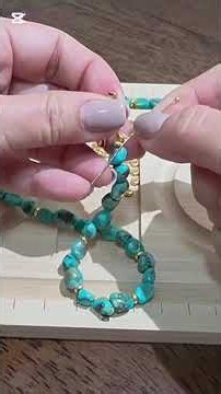 No Crimp Beads Jewelry Hack ( v1 ) 💎 How to Hide Knots on a Turquoise Choker Necklace 🤫✨ #shorts