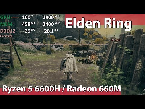 AMD Ryzen 5 6600H with Radeon 660M Test - Elden Ring