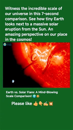 Earth vs. Solar Flare: A Mind-Blowing Scale Comparison! 🌍☀️