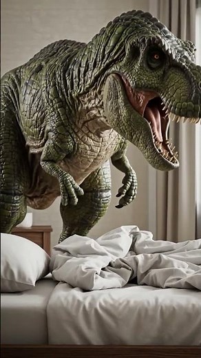 Dinosaur Making His Bed | Cute & Funny Dino Animation #dinosaurs #funny