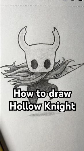 How to draw Hollow Knight! Easy! #hollowknight #art #howtodraw #drawing