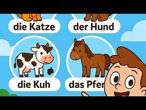 Learn Animal Names in German for Kids | Tiere auf Deutsch | Bed time story for kids