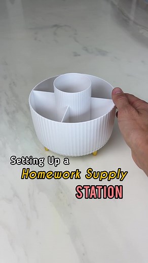 ASMR but school supplies. 😆 Love that this organizer actually looks nice on my countertop! 🙌 🔗 in bio under “Back to School” #asmr #backtoschool #homeworkhacks #lifewithkids #organizedhome | 7 Days of Play