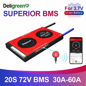 [Hot Item] 2020 Newest Smart BMS 20s 30A 40A 60A with Uart 485 Bluetooth 72V Faster Cooling Lithium Battery RV Sightseeing Bus