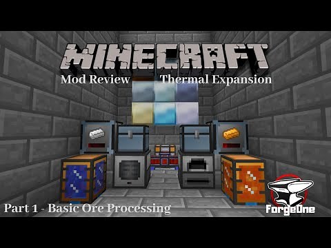 Minecraft Mod Review - Thermal Expansion - Basic Ore Processing - Part 1