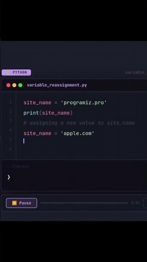 How to assign variable reassignment using python#Python#coding #programming #viral #youtube#shorts