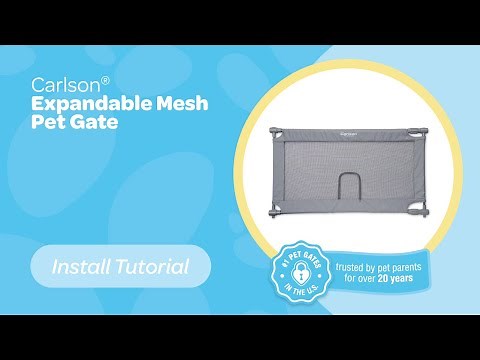 Carlson® Expandable Mesh Pet Gate - Install Tutorial
