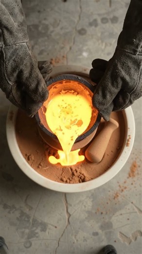 How a Metal Mortar and Pestle Is Cast from Molten Metal