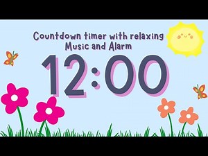 12 Minute Timer with Relaxing Music and Alarm | Spring Timer