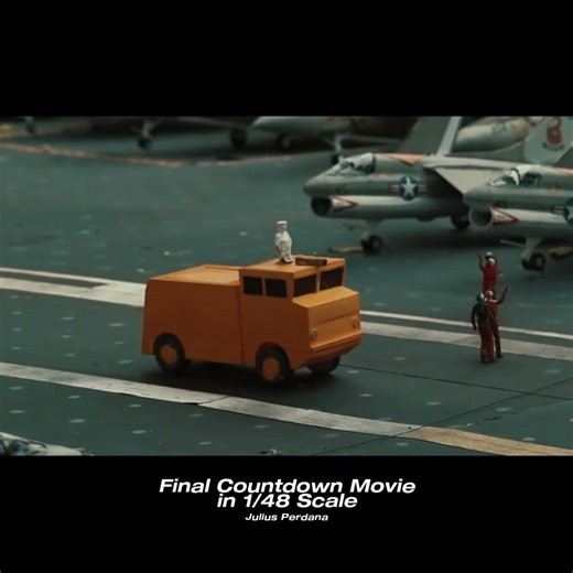 F-7 Corsair Emergency Landing : Final Countdown Movie in Miniature World #aircraftcarrier