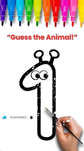 How to Draw Number 🎨 Easy Drawing Challenge! #Shorts #numberdrawing