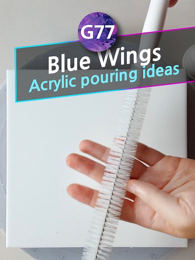 Acrylic Pouring Ideas: Creative Blue Wings Tutorial