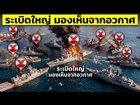 ลูกไฟยักษ์ถล่มท่าเรืออิหร่านในช่องแคบฮอร์มุซ ทุกอย่างหายวับในพริบตา!