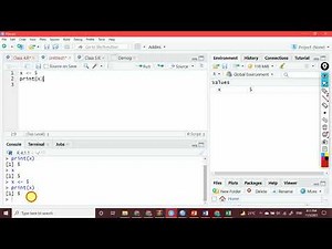 Beginning with R Studio and Creating an object