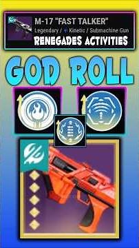 M-17 Fast Talker Submachine Gun PvE God Roll + Titan Arc Build.