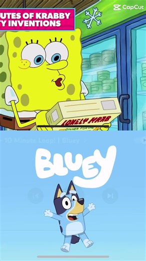 Bluey vs SpongeBob #spongebobsquarepants #Bluey