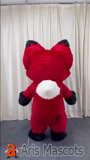 2m Adult Inflatable Red Fox Costume Entertainment Full Body Walking Blow Up Furry Fox Mascot Suit