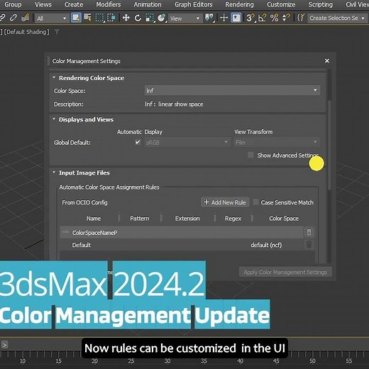#3dsMax 2024.2 Color Management updates
