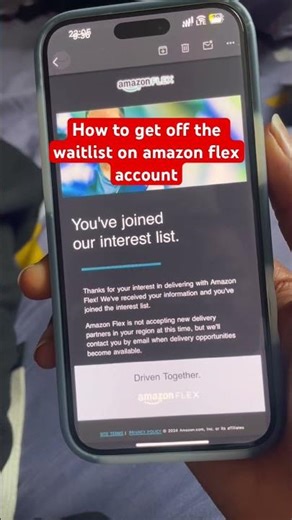 How to get off the waitlist on amazon flex account #amazonflexdriver #amazonflex #waitlist #usa #uk