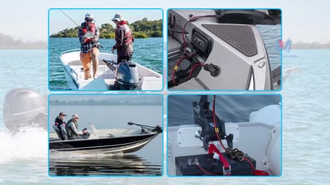 MICTUNING Trolling Motor Plug and Receptacle 12V Quick Connect Socket Compatible With Minn Kota Marine Boat Kayak, 2 Wire 8 Gauge Male Female Trolling Motor Connector