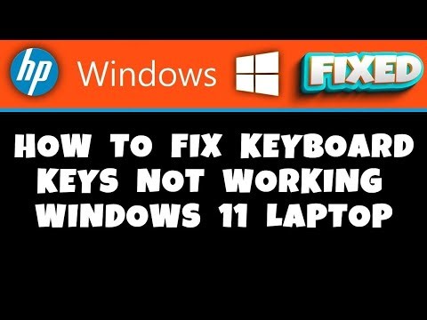 HP Laptop - How to Fix Keyboard Keys Not Working Windows 11 Laptop