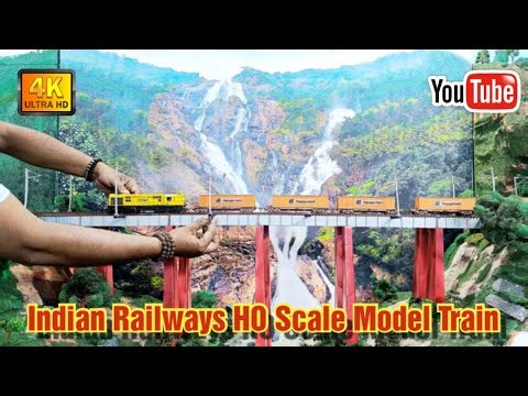 Indian Railways HO Scale Model Train With Container Freight Load | Indian Model Train | train video