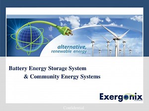 Battery Energy Storage System &amp; Community Energy Systems - SlideServe