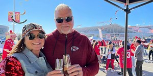 KC love story: Couple ties the knot in Lot J ahead of Chiefs-Broncos kickoff