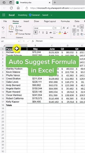 2.3K views | Excel web will auto-suggest formulas now 烙 #edutok #spreadsheet #learnontiktok #learnexcel #techtips #exceltricks #MicrosoftExcel #officetips #exceltips #Excel | Mike Tholfsem | Facebook