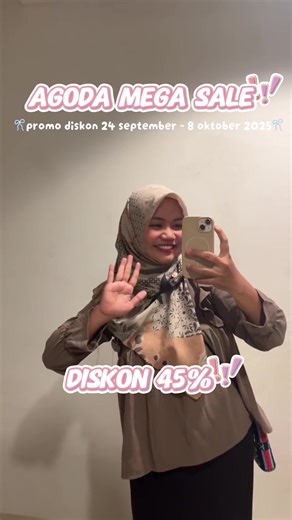 ada harga super murah, booking sekarang! promo diskon agoda mega sale hanya 24 september - 8 oktober 2025🫶 ✨ pakai voucher TikTok jauh lebih murah ✨ 1️⃣ Klik tag lokasi di kiri bawah postingan ini 📍 2️⃣ Pilih menu/tipe kamar sesuai kebutuhanmu 3️⃣ Masukkan kode diskon: “agdttid” biar makin hemat 💸 4️⃣ Klik Beli Sekarang dan selesaikan pembayaran 💳 5️⃣ setelah dapat barcode, Voucher bisa langsung dipakai atau ditukarkan hingga 30 hari ke depan ⏳ 6️⃣ voucher aktif, tukarkan di kasir/resepsioni