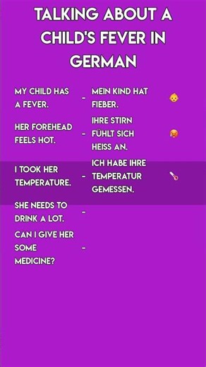 Parenting in German 🌡️ | How to Talk About Your Child's Fever