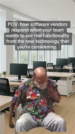 How software sales reps respond to requests to see real functionality vs PowerPoint slides.