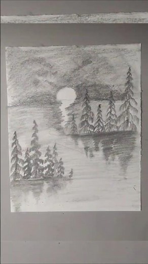 how to draw simple sunset -simple sunset for beginners #drawing #art