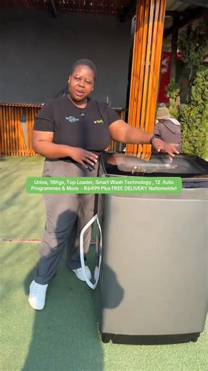 8.1K views · 56 reactions | Introducing the new Univa 18kg Top Load Smart Wash Technology Wash Machine For R6499 plus Free nationwide delivery! | Bawas Furnishers | Facebook