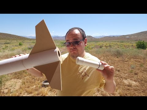 Installing and retaining our new PVC rocket motor