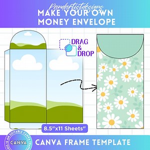 Money Envelope Editable Canva Template, Printable Cash Envelope Template, Drag and Drop, 8.5"x11" Sheet, DIY Blank Template, Budget Envelope - Etsy