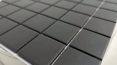 Tenedos Vintage Black Greyish Charcoal Unglazed Square 2x2 Inch Porcelain Floor Wall Tile Backsplash (10 Pcs/10 Sq. Ft. Per Case) for Kitchen, Bathroom Shower, Accent Decor, Fireplace