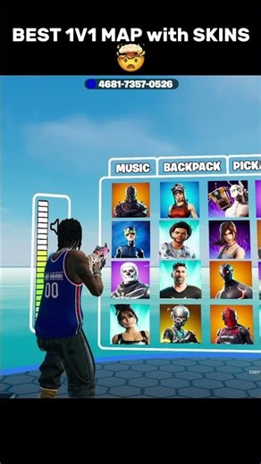 BEST 1V1 MAP with SKINS IN FORTNITE #foryou #fortnite #1v1