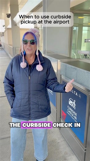 Curbside check-in means you can take care of your luggage right outside the airport terminal instead of waiting inside. An airport staff member assists at the curb, allowing you to move more smoothly toward security and your gate. It’s a simple way to make the start of your journey feel more organized and less rushed. #SisterhoodTravels #TravelTipsForWomen #AirportTravelTips #StressFreeTravel #WomenWhoTravel #TravelSmarter