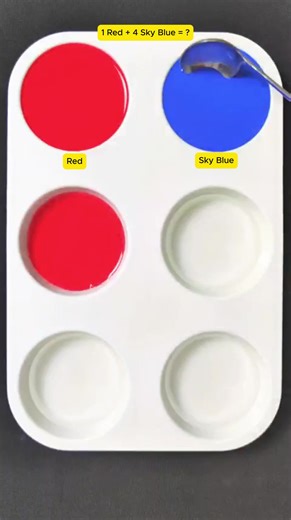 Color Mixing Challenge: Red and Sky Blue