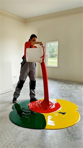 This floor is just incredible 😱 Ronaldo fan epoxy floor #asmr #epoxy #ronaldo #ronaldofans