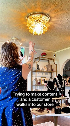 When we’re trying to make content and a customer walks into our store 🫣 👉🏻We’re open Wed - Fri: 10AM - 4PM Sat: 10AM - 2PM #smallbusiness #womenownedbusiness #thepearlgirls #pearls #trending