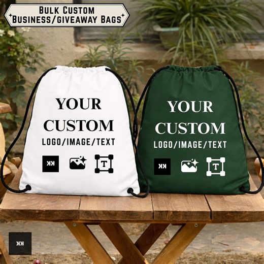 Custom Drawstring Bags Bulk – Polyester Gym Backpack for Sports Teams, Students, Travel, & Company - Etsy