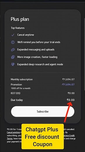 How to get ChatGPT Plus 100% Free 2026 | ChatGPT Plus discount coupon 🆓 #chatgpt #chatgptplus
