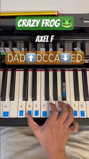 Crazy Frog - Axel F - Easy Piano Tutorial