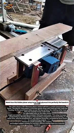 This DIY Planer Hack Will Change Woodworking FOREVER! 🤯 #woodworking #DIY #tools