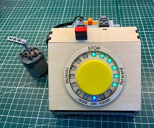Lego Power Function (PF) Motor Speed Controller With a 16 LED Neopixel Ring and a Rotary Encoder