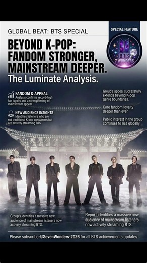 Luminate confirms BTS fan loyalty at record high even non-Kpop fans stream them 📊💜