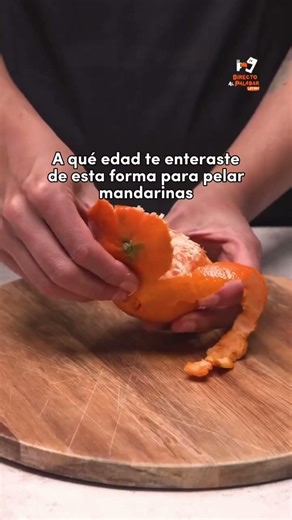 Trick for peeling tangerines and oranges
